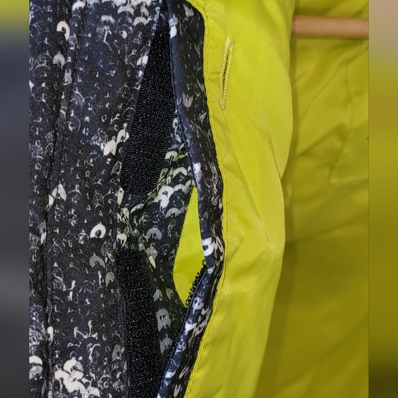 Girls Spyder Moxie Jacket Size 12 Black And Yellow - Picture 8 of 16